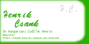 henrik csank business card